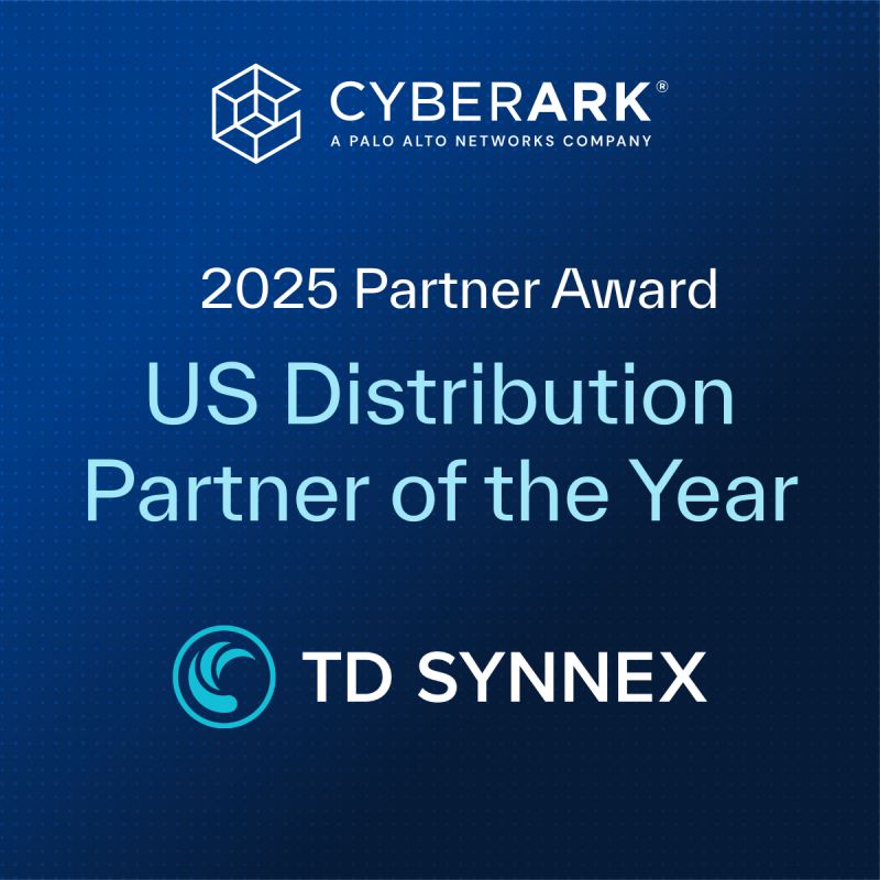 TD SYNNEX North America wins the 2025 CyberArk U.S. Distribution Partner of the Year.
